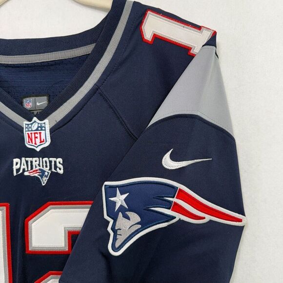 Vtg New England Patriots Tom Brady Jersey 44 Blue Nike Football On Field - Picture 10 of 11